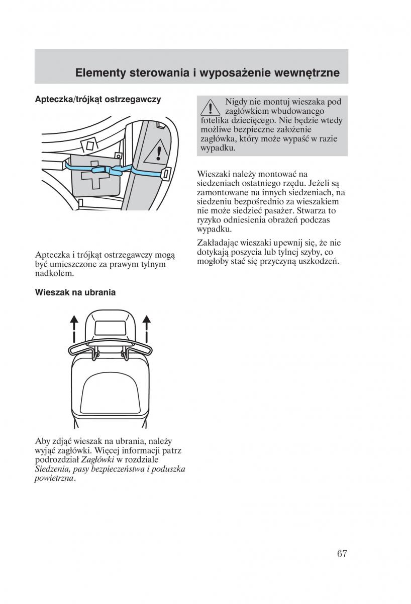 Ford Galaxy II 2 instrukcja obslugi / page 69