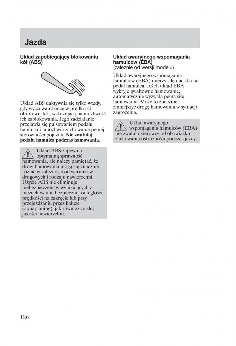 Ford Galaxy II 2 instrukcja obslugi / page 128