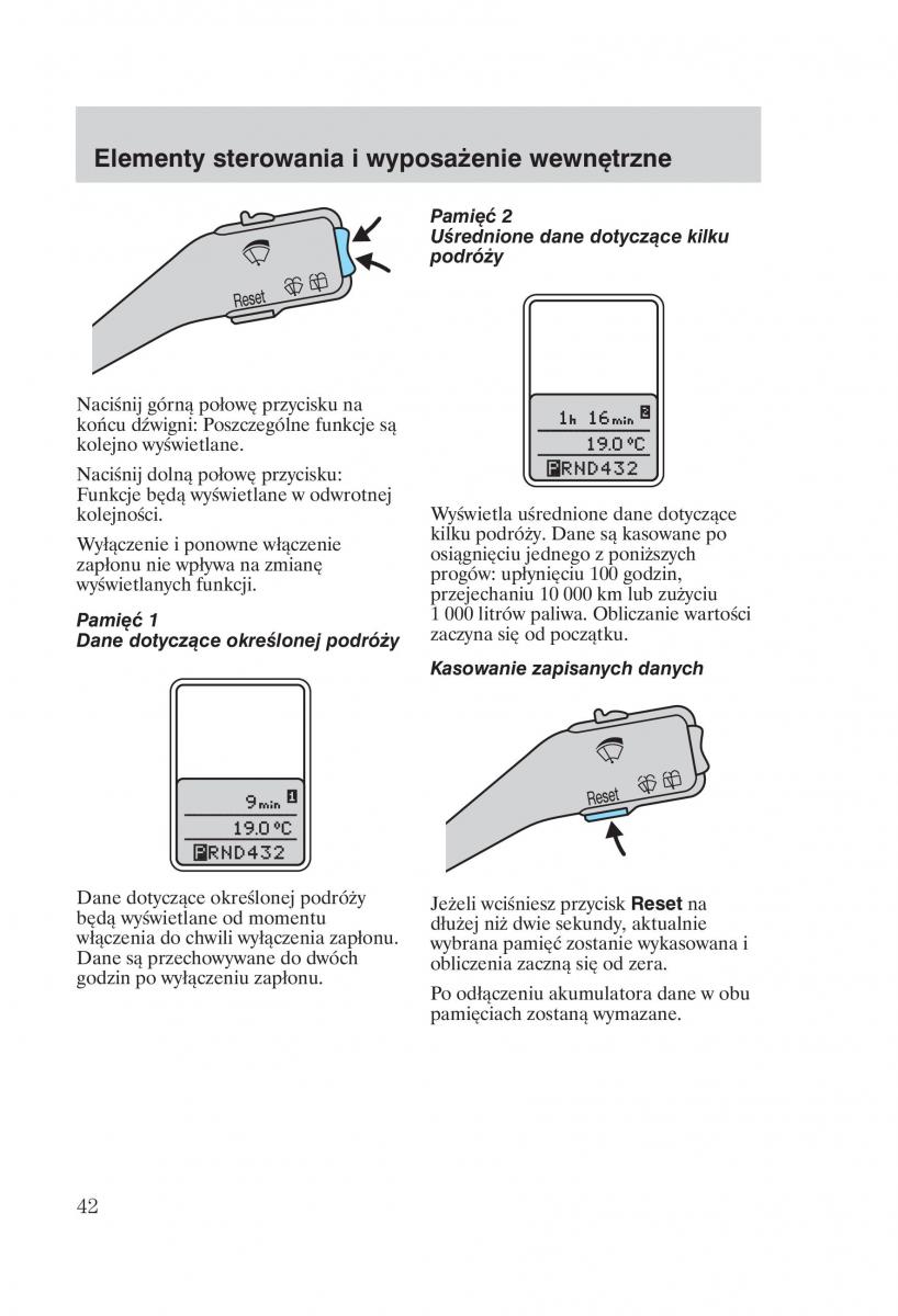 Ford Galaxy II 2 instrukcja obslugi / page 44