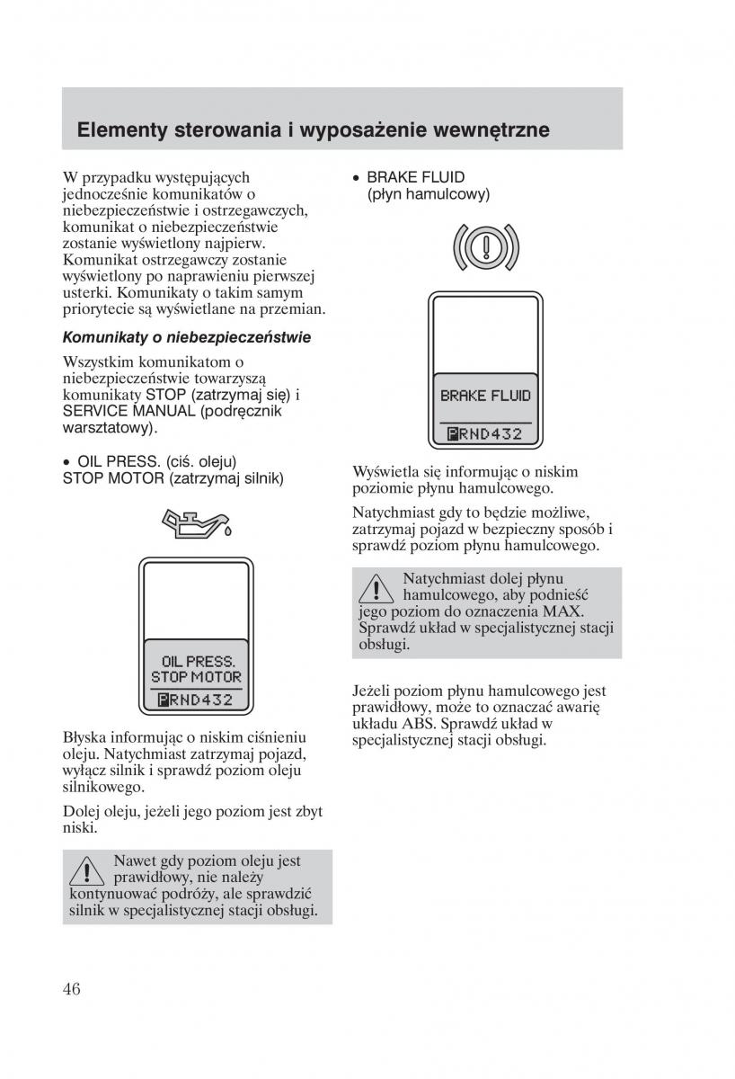 Ford Galaxy II 2 instrukcja obslugi / page 48