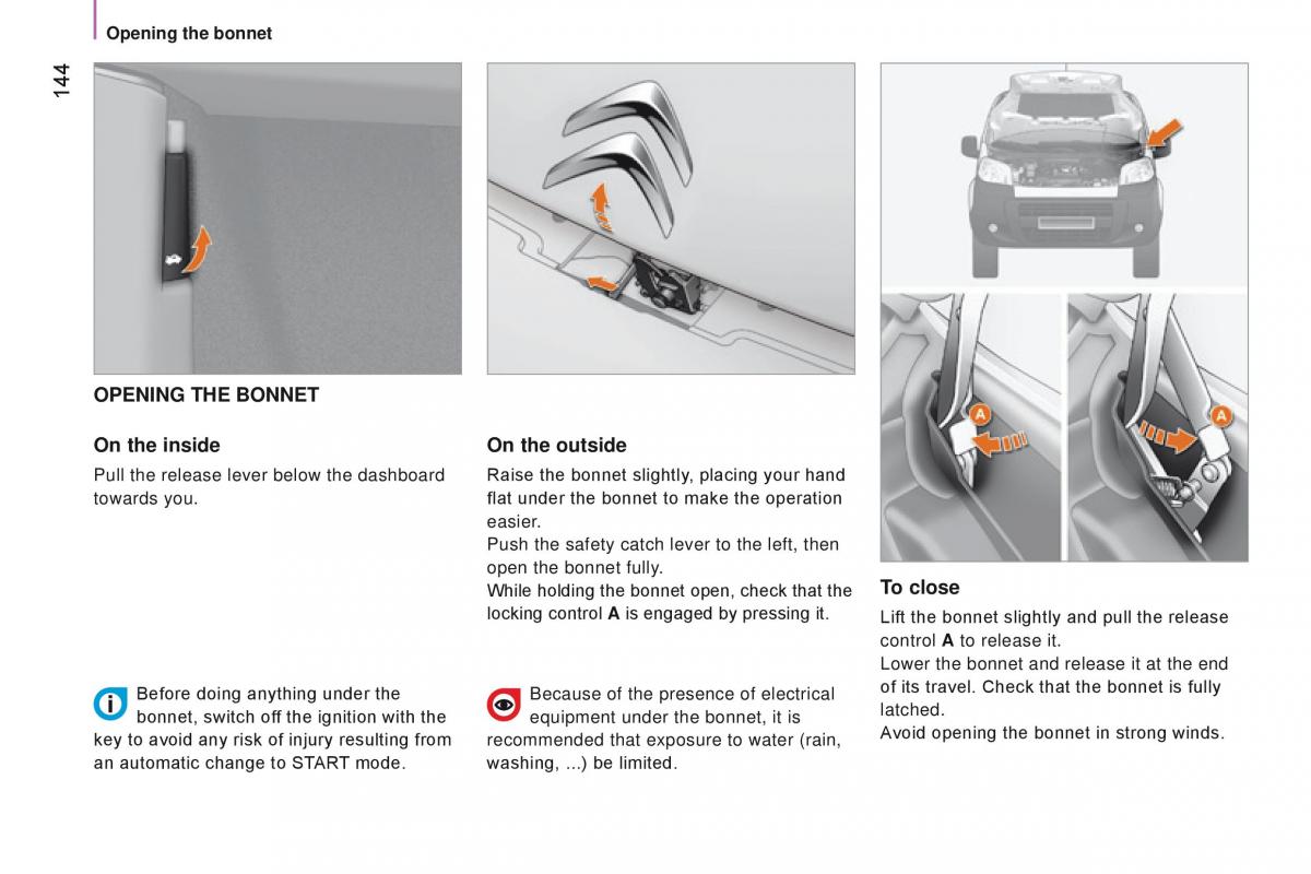 Citroen Nemo owners manual / page 146