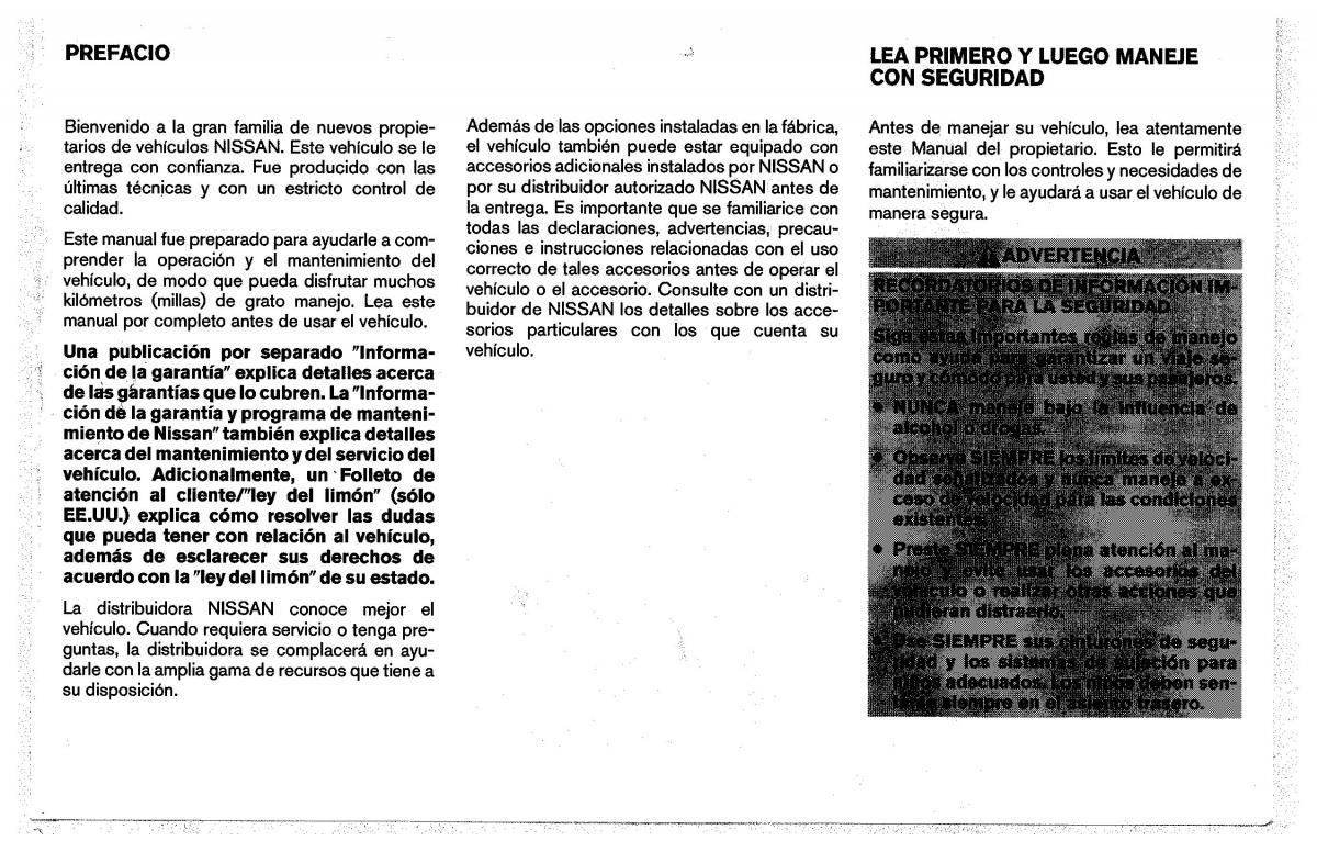Nissan Pathfinder III 3 manual del propietario / page 1