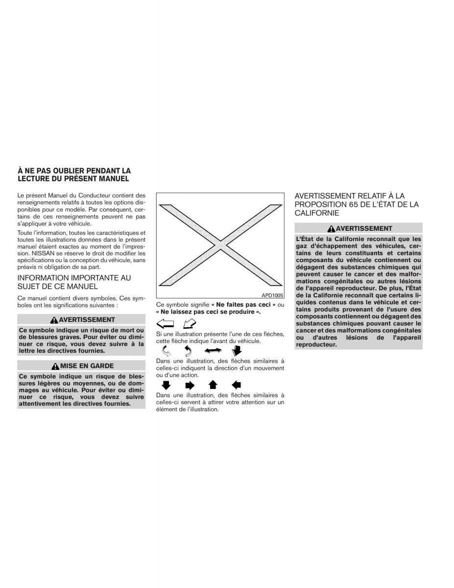 Nissan Pathfinder III 3 manuel du proprietaire / page 4