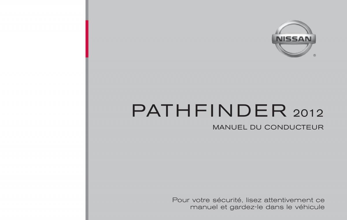 Nissan Pathfinder III 3 manuel du proprietaire / page 1