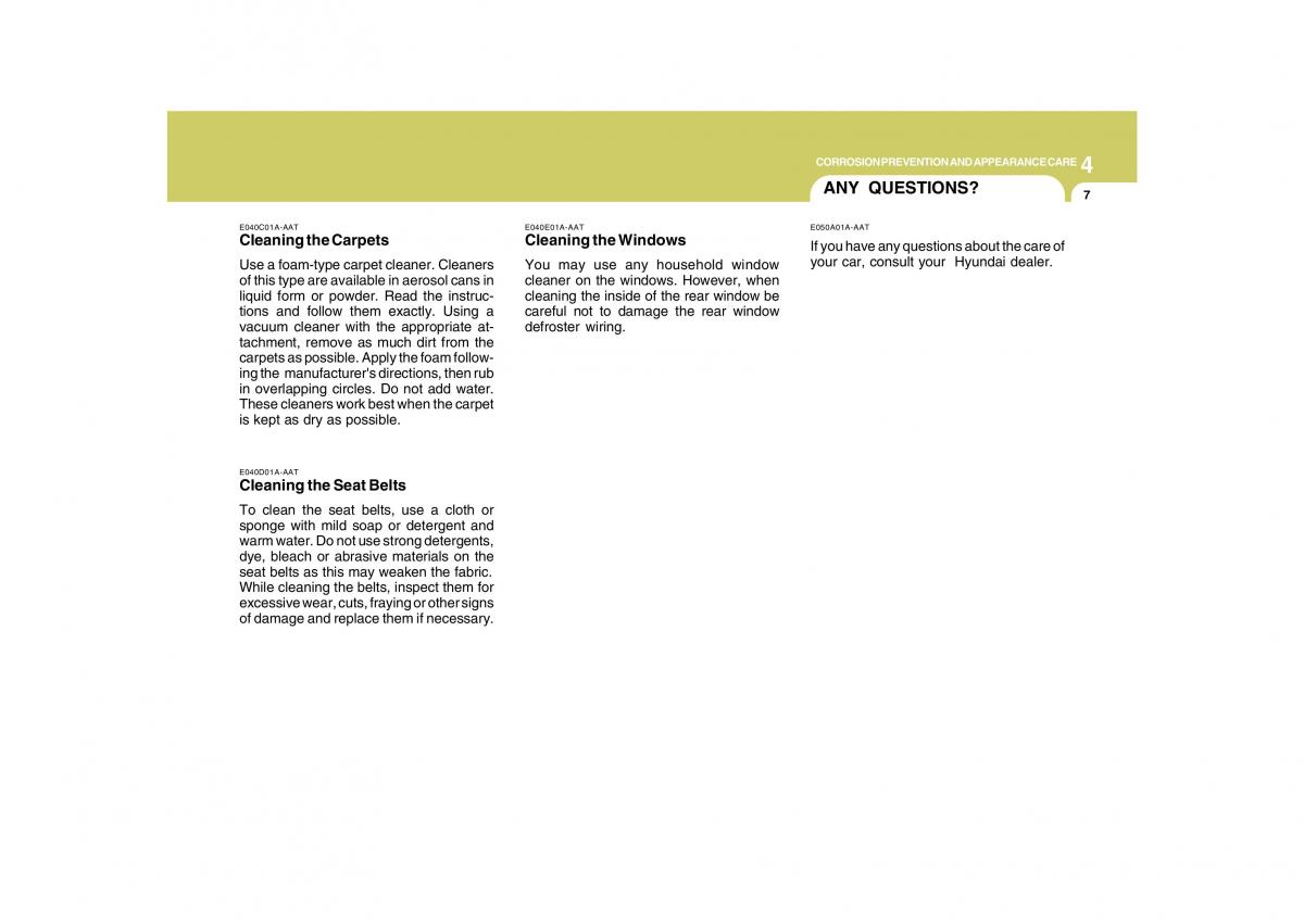 Hyundai Grandeur Azera TG IV 4 owners manual / page 256
