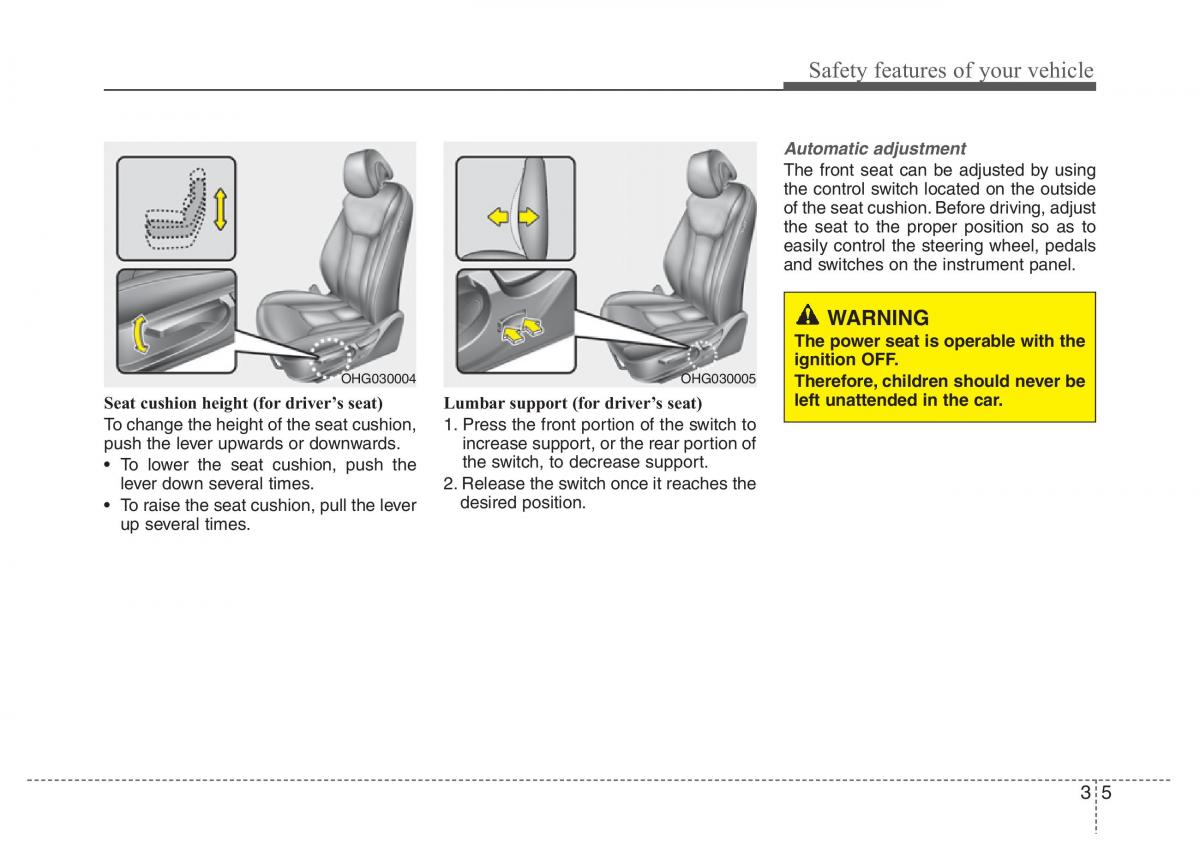 Hyundai Grandeur Azera HG V 5 owners manual / page 21