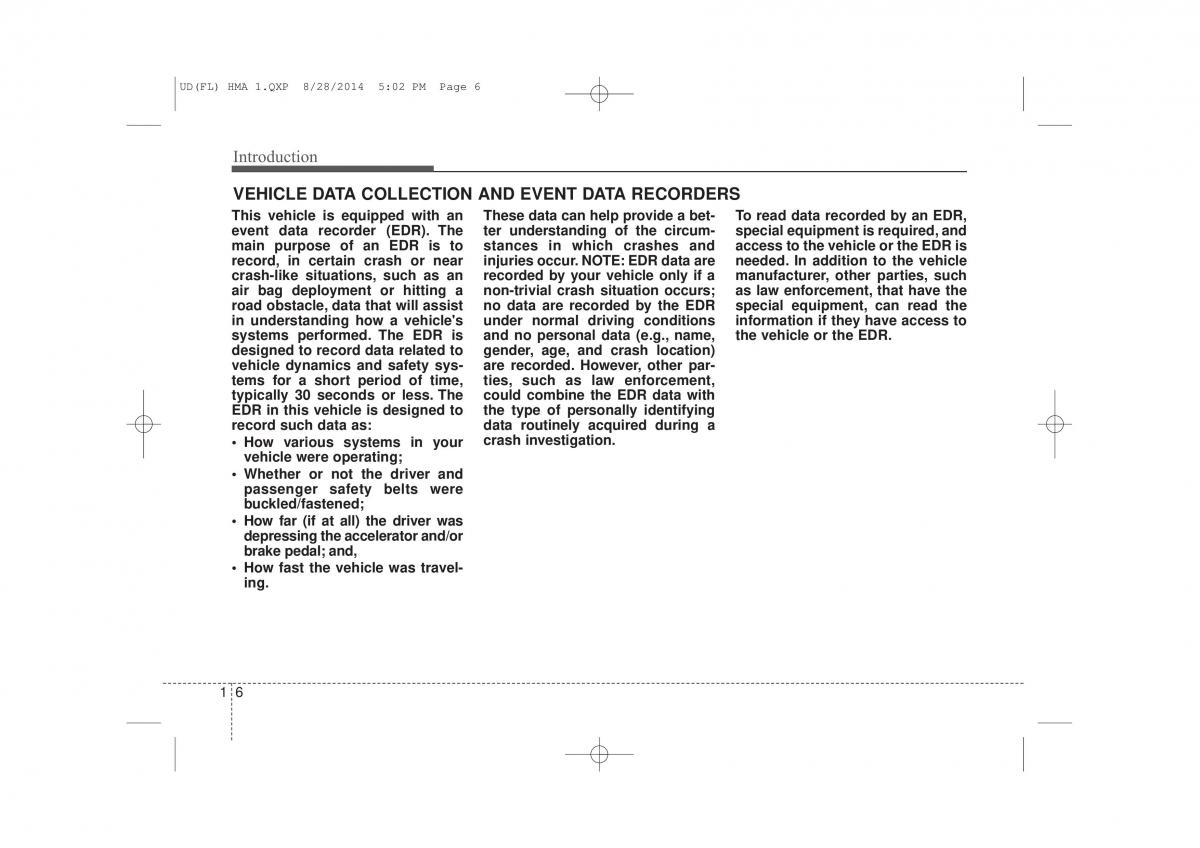 Hyundai Elantra V 5 i35 Avante MD owners manual / page 13