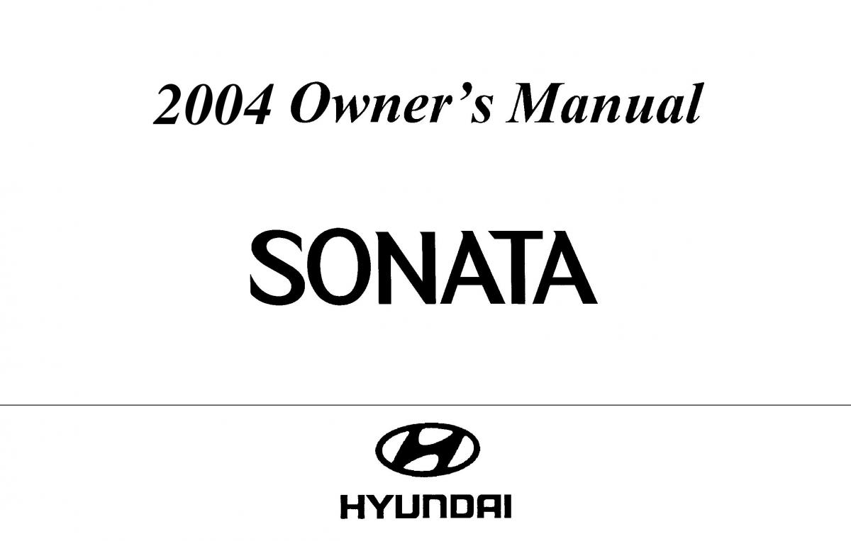 Hyundai Sonata EF IV 4 owners manual / page 1