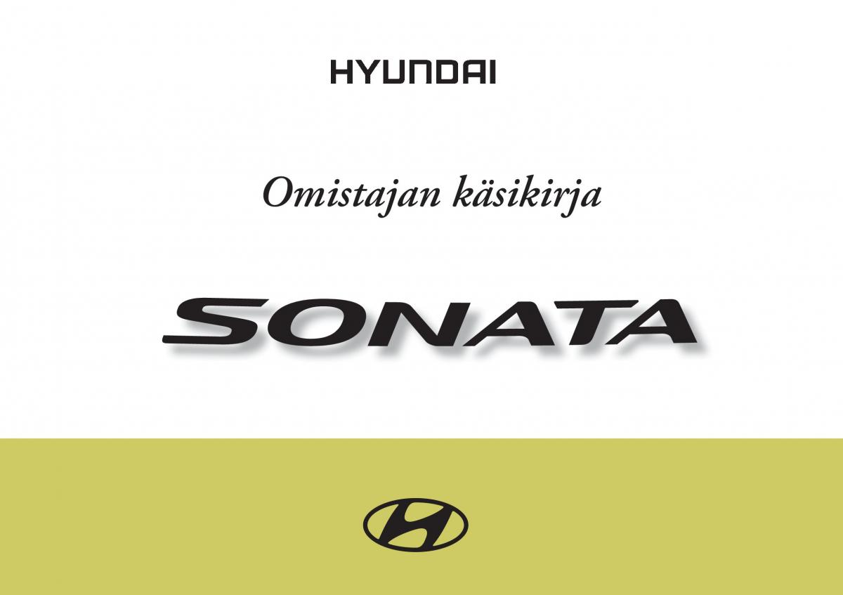 Hyundai Sonata NF V 5 omistajan kasikirja / page 1