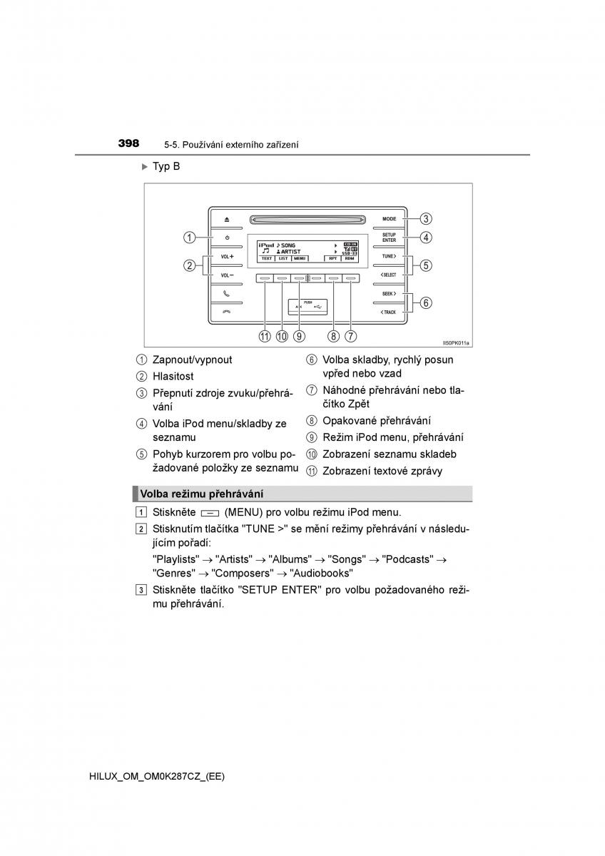 Toyota Hilux VIII 8 AN120 AN130 navod k obsludze / page 398
