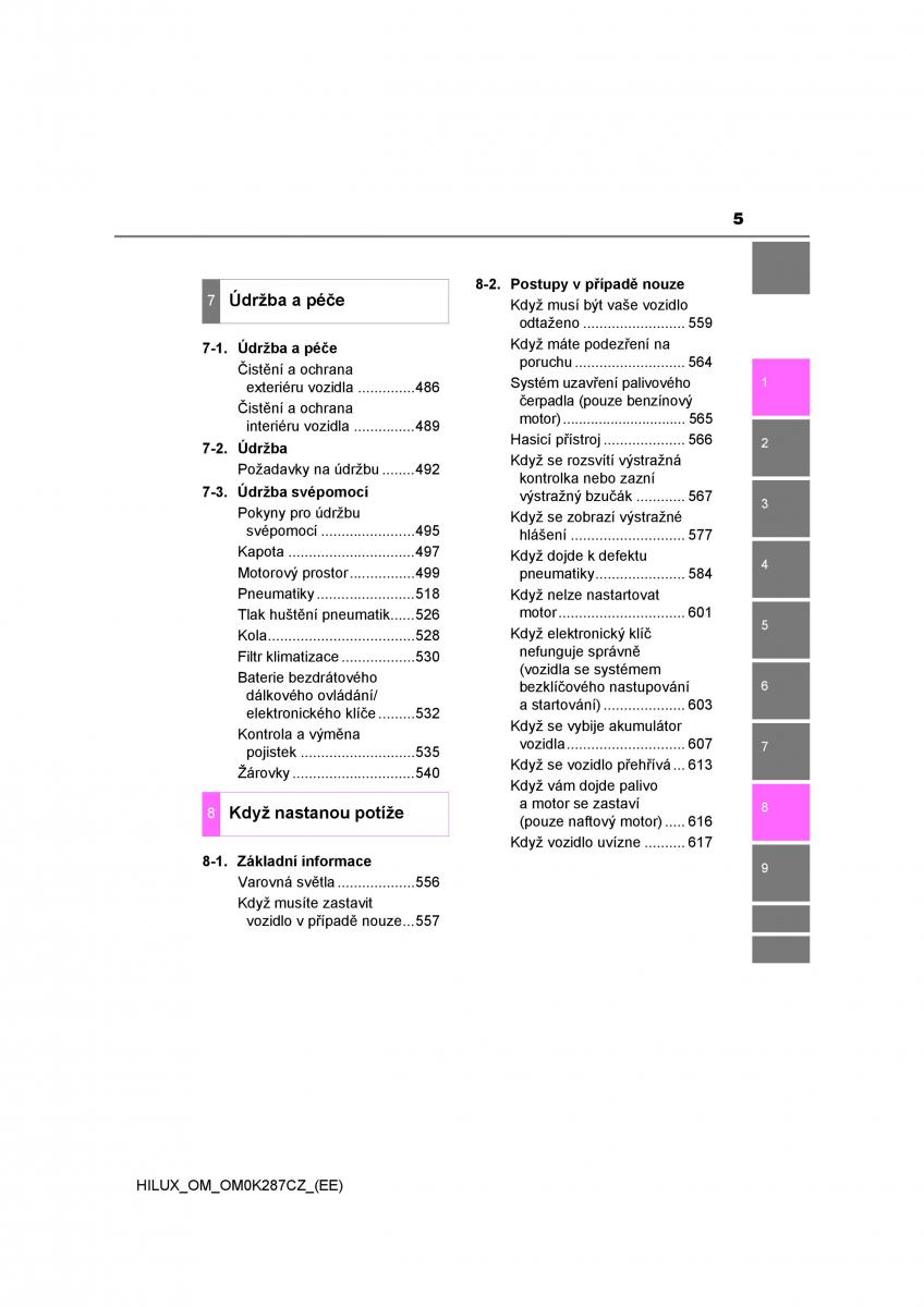 Toyota Hilux VIII 8 AN120 AN130 navod k obsludze / page 5