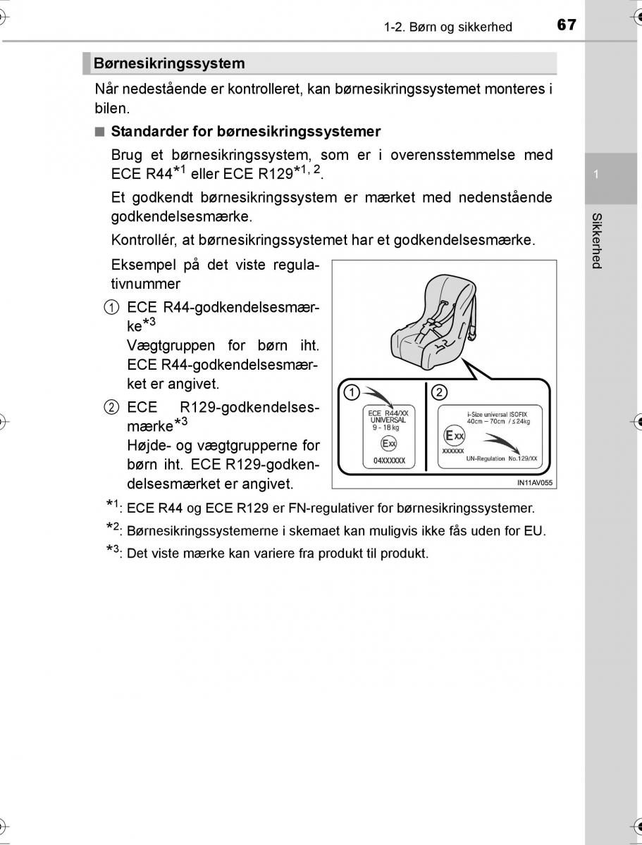 Toyota Hilux VIII 8 AN120 AN130 Bilens instruktionsbog / page 67