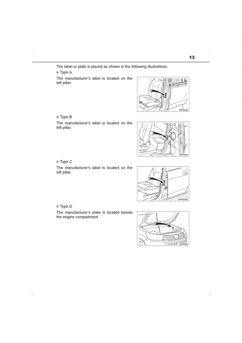 Toyota Hilux VIII 8 AN120 AN130 owners manual / page 13