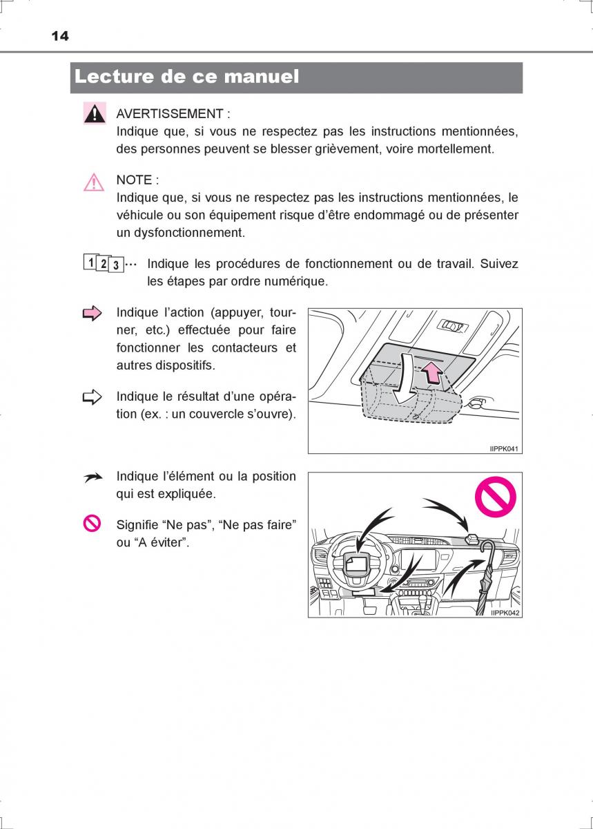 Toyota Hilux VIII 8 AN120 AN130 manuel du proprietaire / page 14