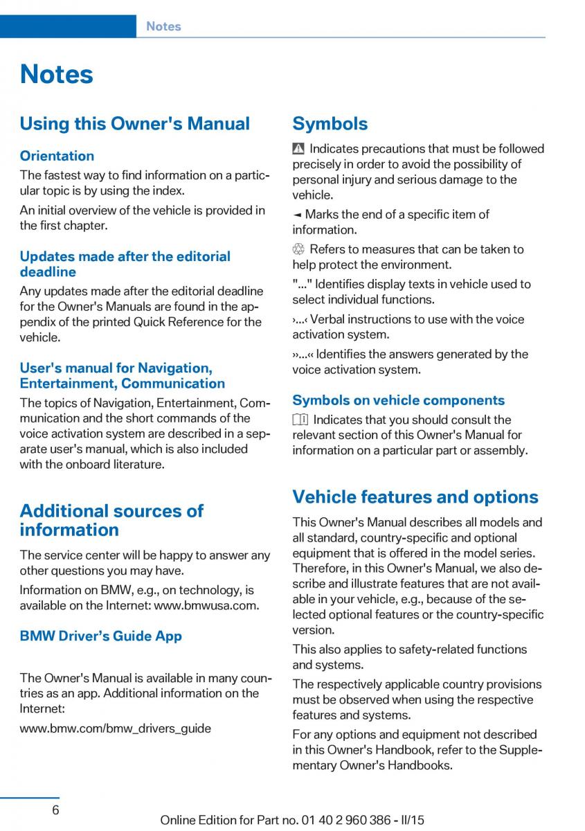 BMW X3 F25 owners manual / page 10