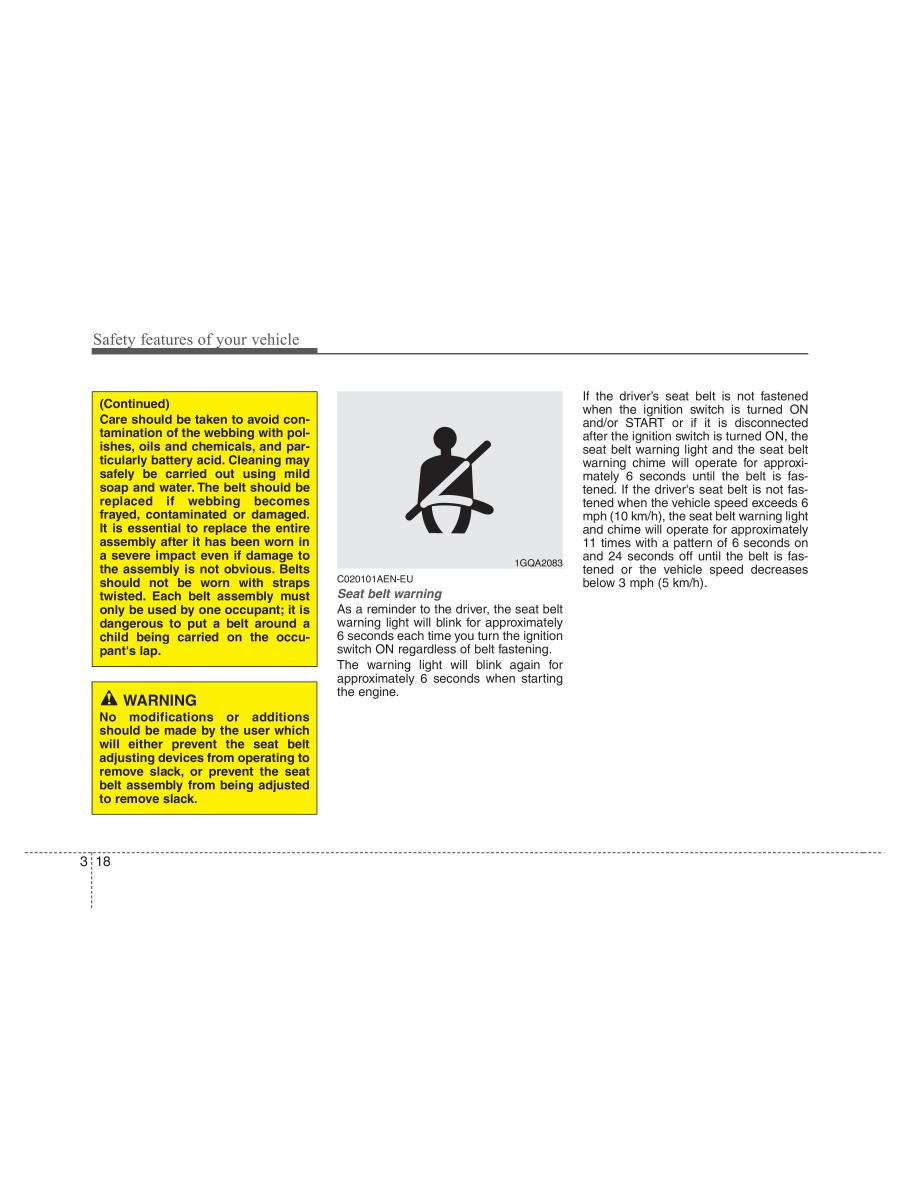 Hyundai ix55 Veracruz owners manual / page 38