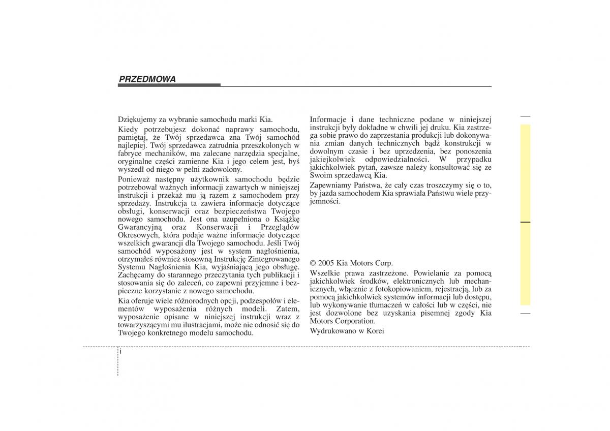 KIA Sportage II 2 instrukcja obslugi / page 2