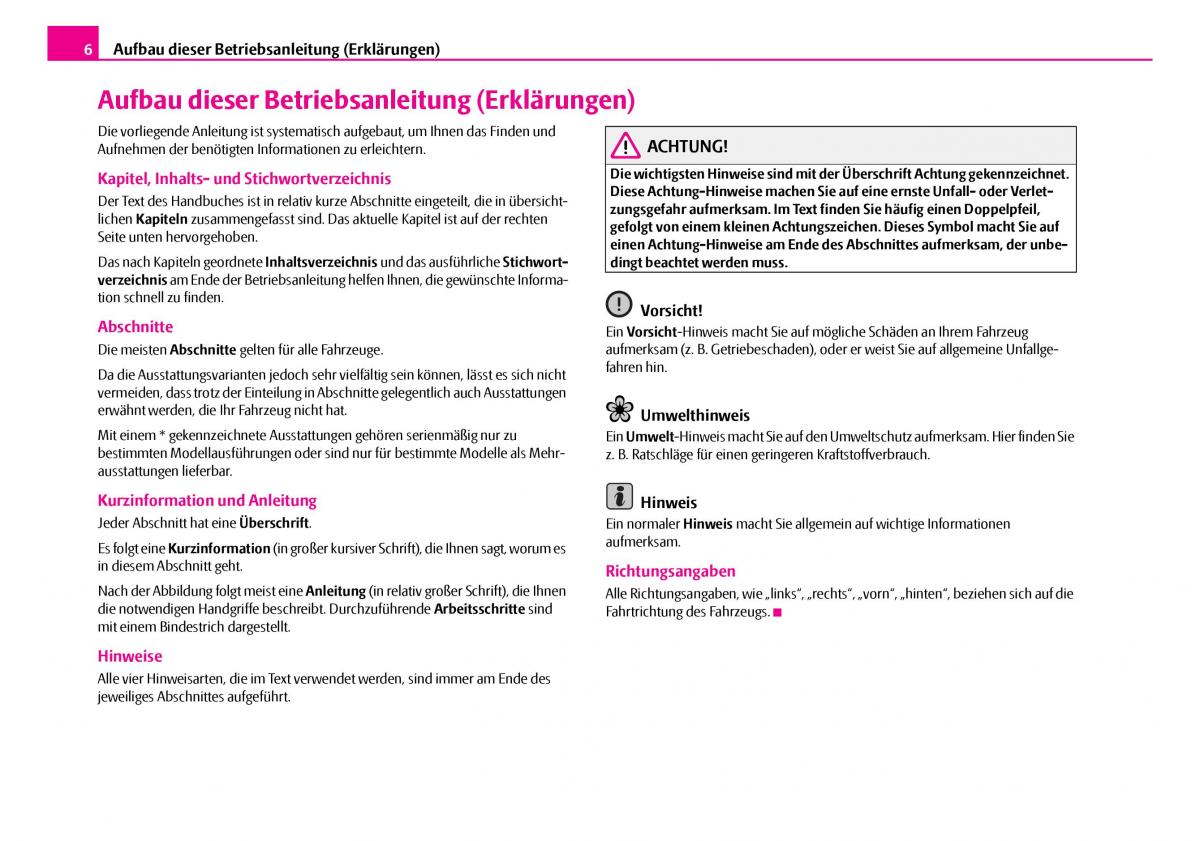 Skoda Superb I 1 Handbuch / page 7