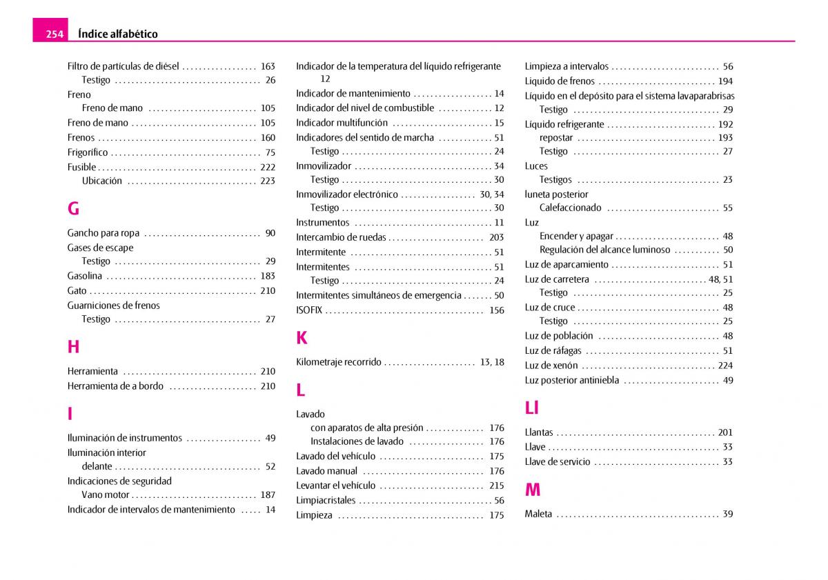 Skoda Superb I 1 manual del propietario / page 255