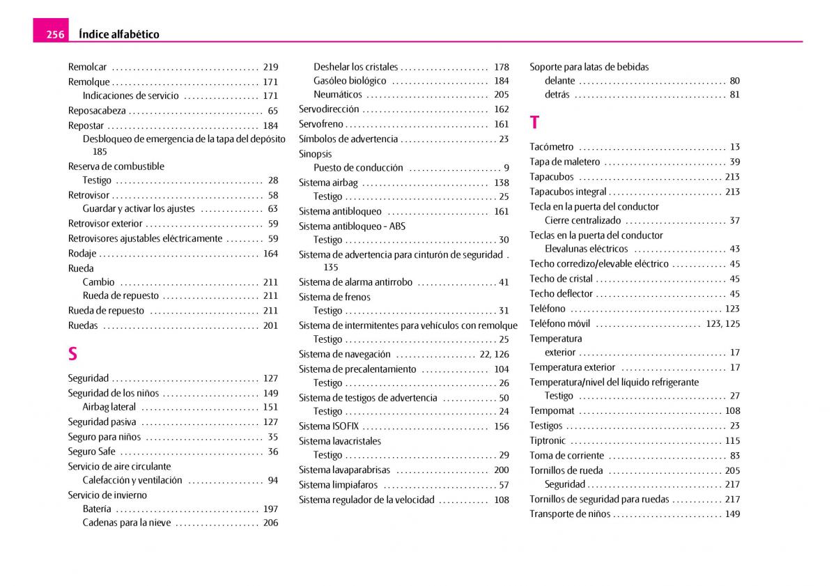 Skoda Superb I 1 manual del propietario / page 257