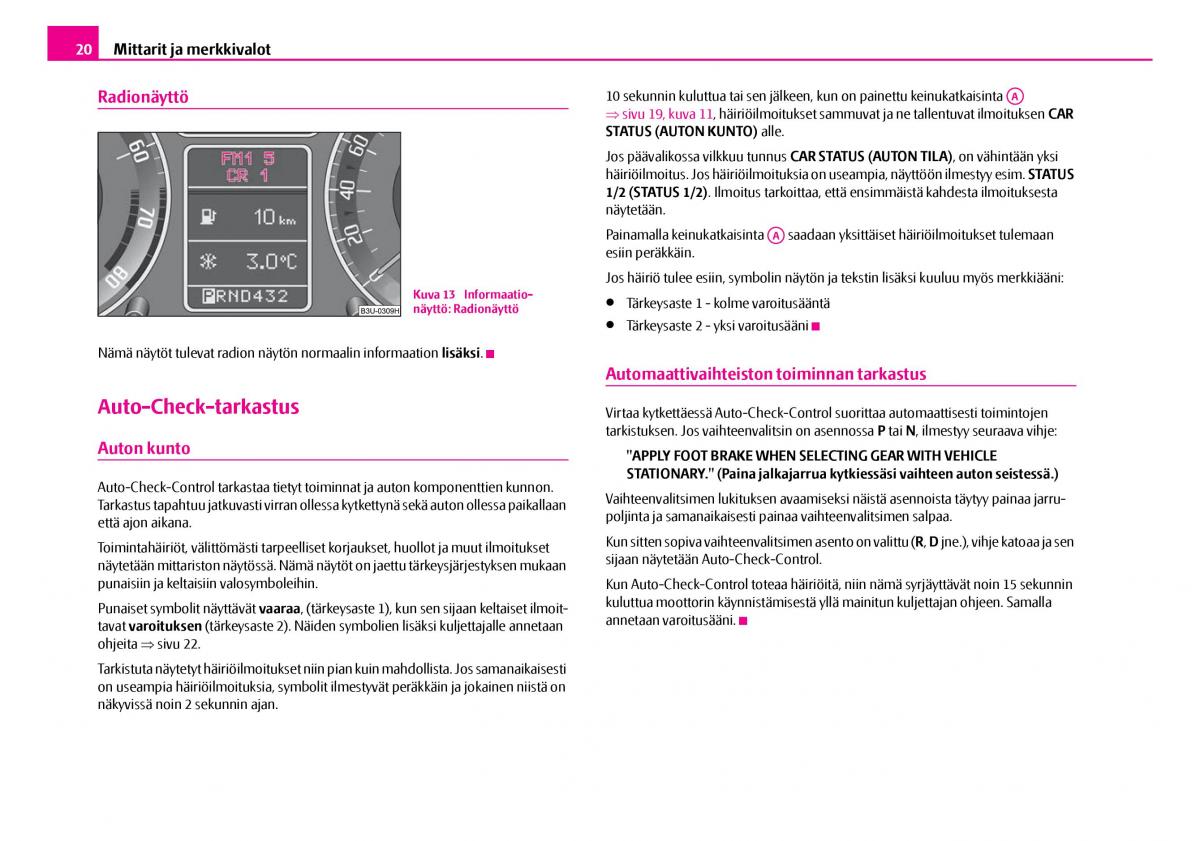 Skoda Superb I 1 omistajan kasikirja / page 21