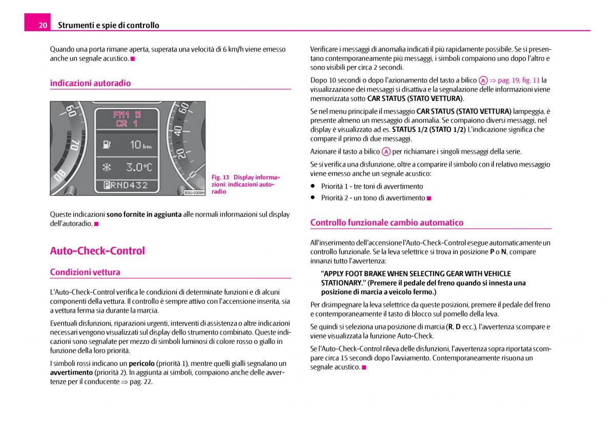 Skoda Superb I 1 manuale del proprietario / page 21