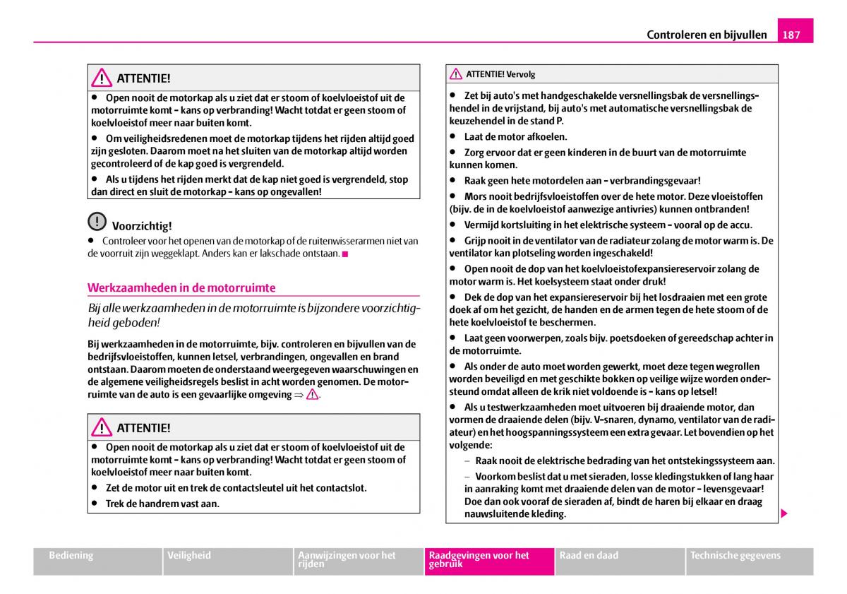 Skoda Superb I 1 handleiding / page 188