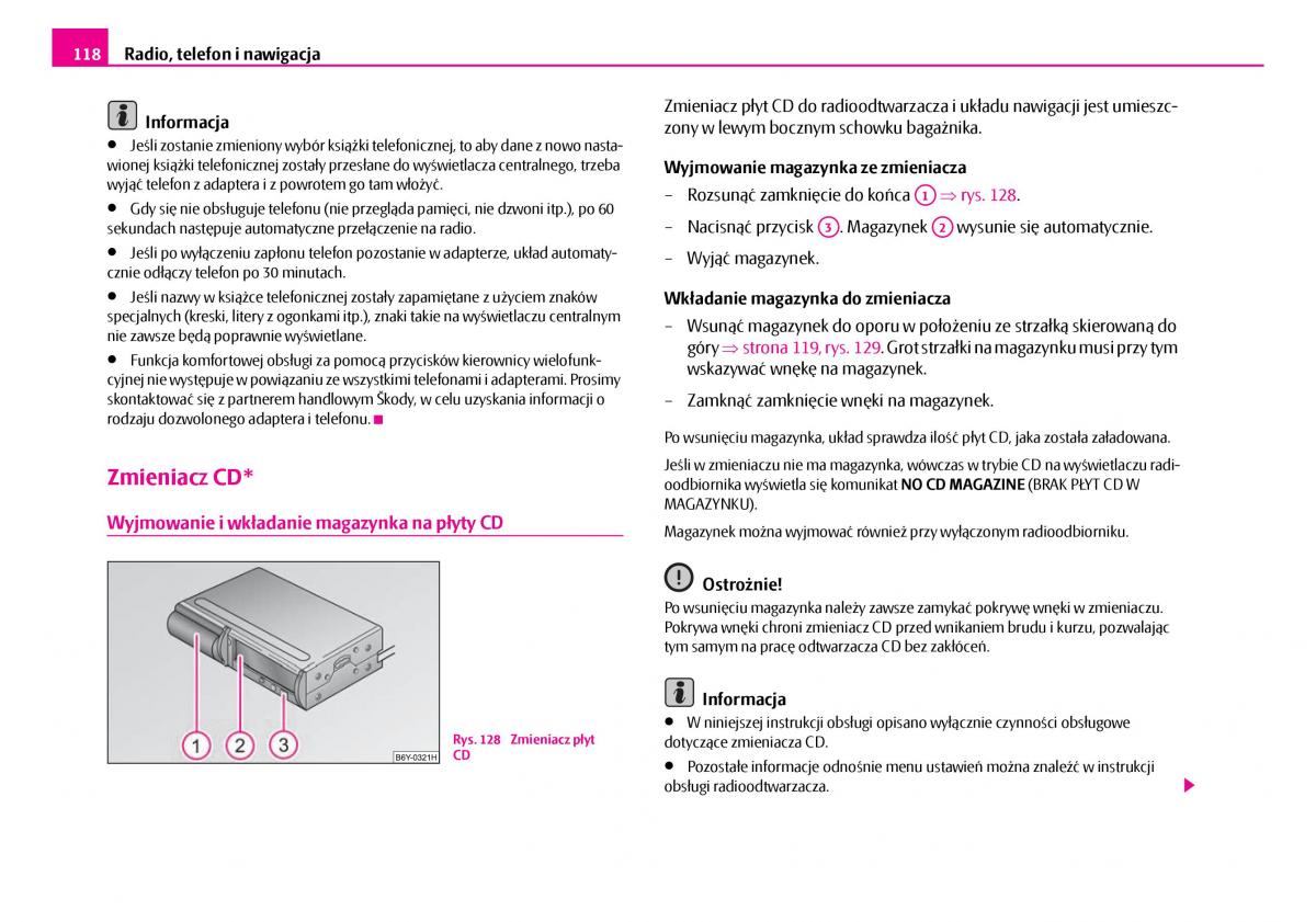Skoda Superb I 1 instrukcja obslugi / page 119
