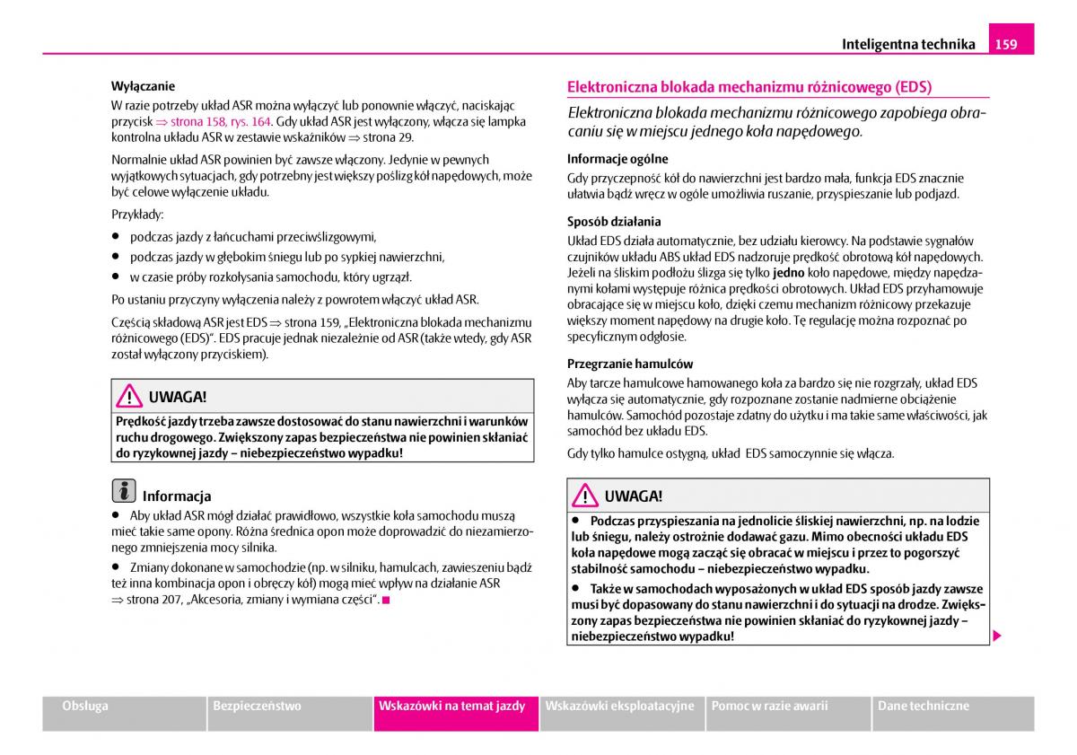 Skoda Superb I 1 instrukcja obslugi / page 160