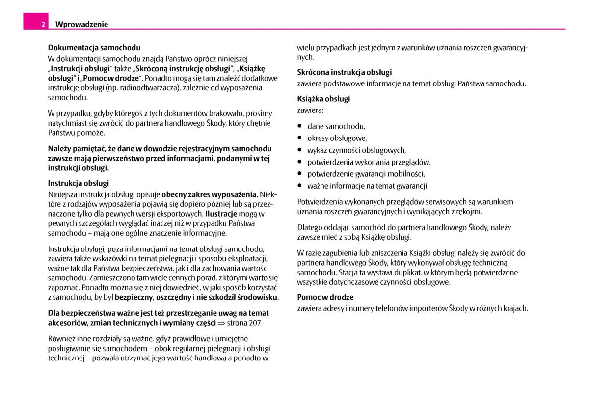 Skoda Superb I 1 instrukcja obslugi / page 3