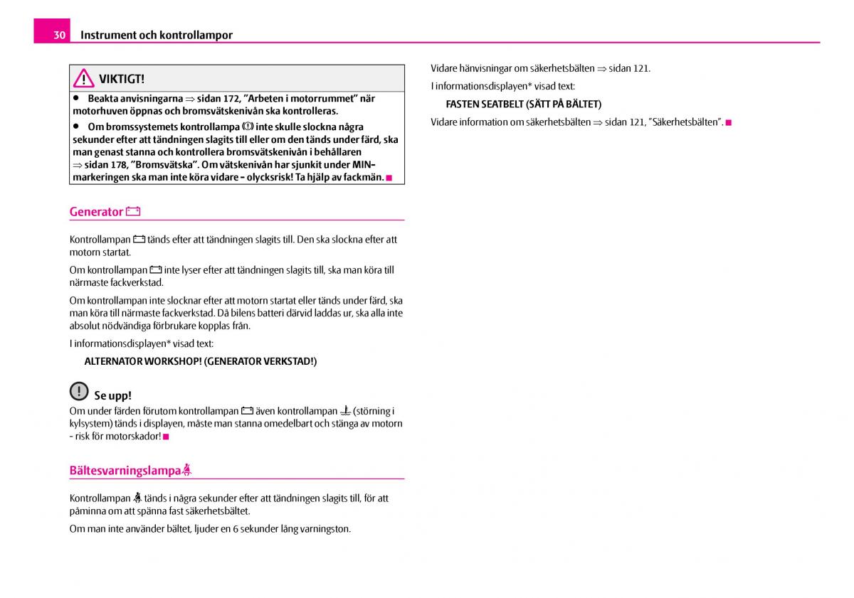 Skoda Superb I 1 instruktionsbok / page 31