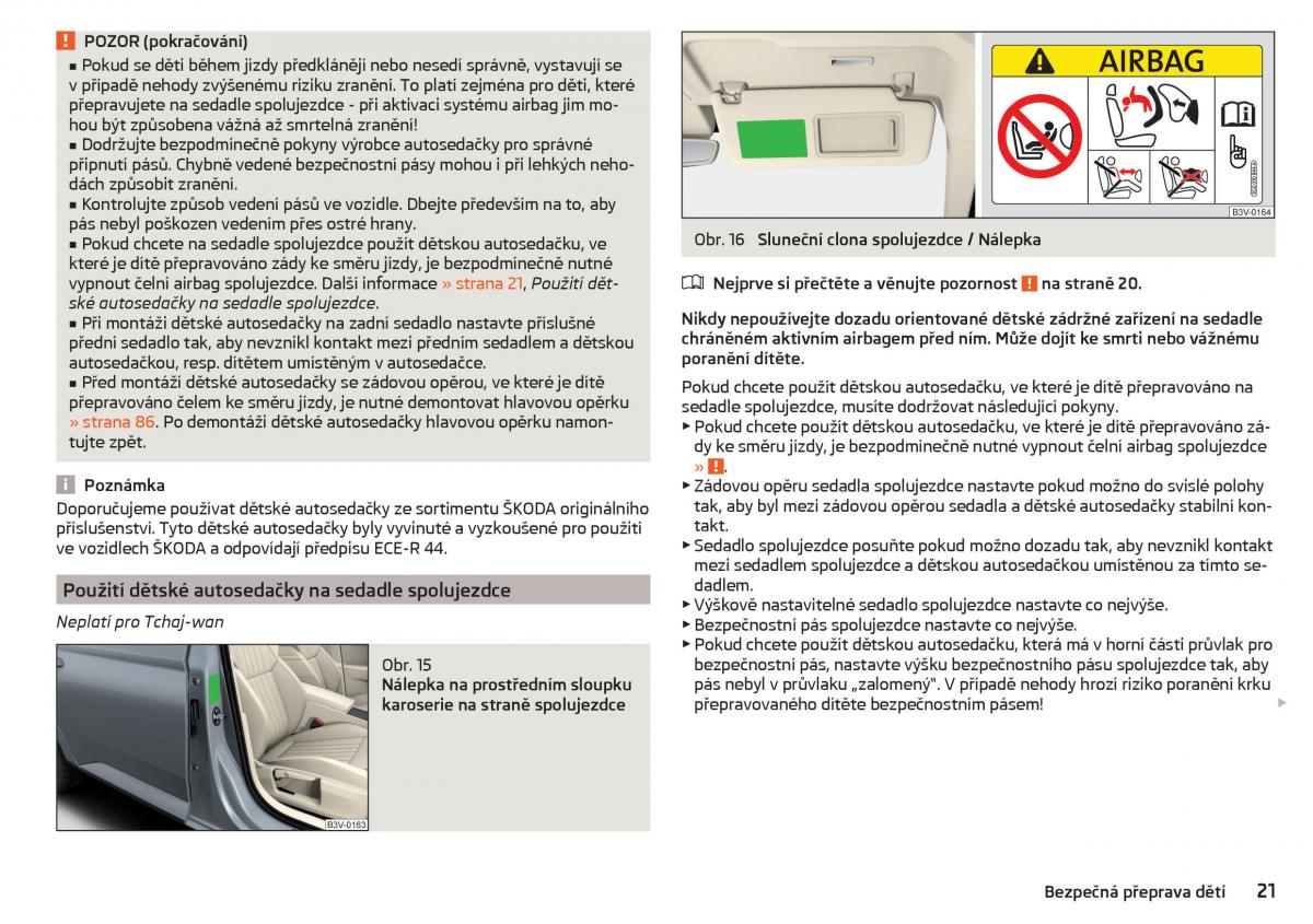 Skoda Superb III 3 navod k obsludze / page 23