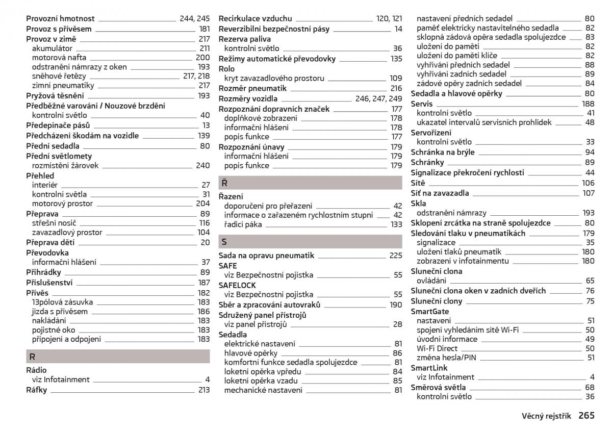 Skoda Superb III 3 navod k obsludze / page 267