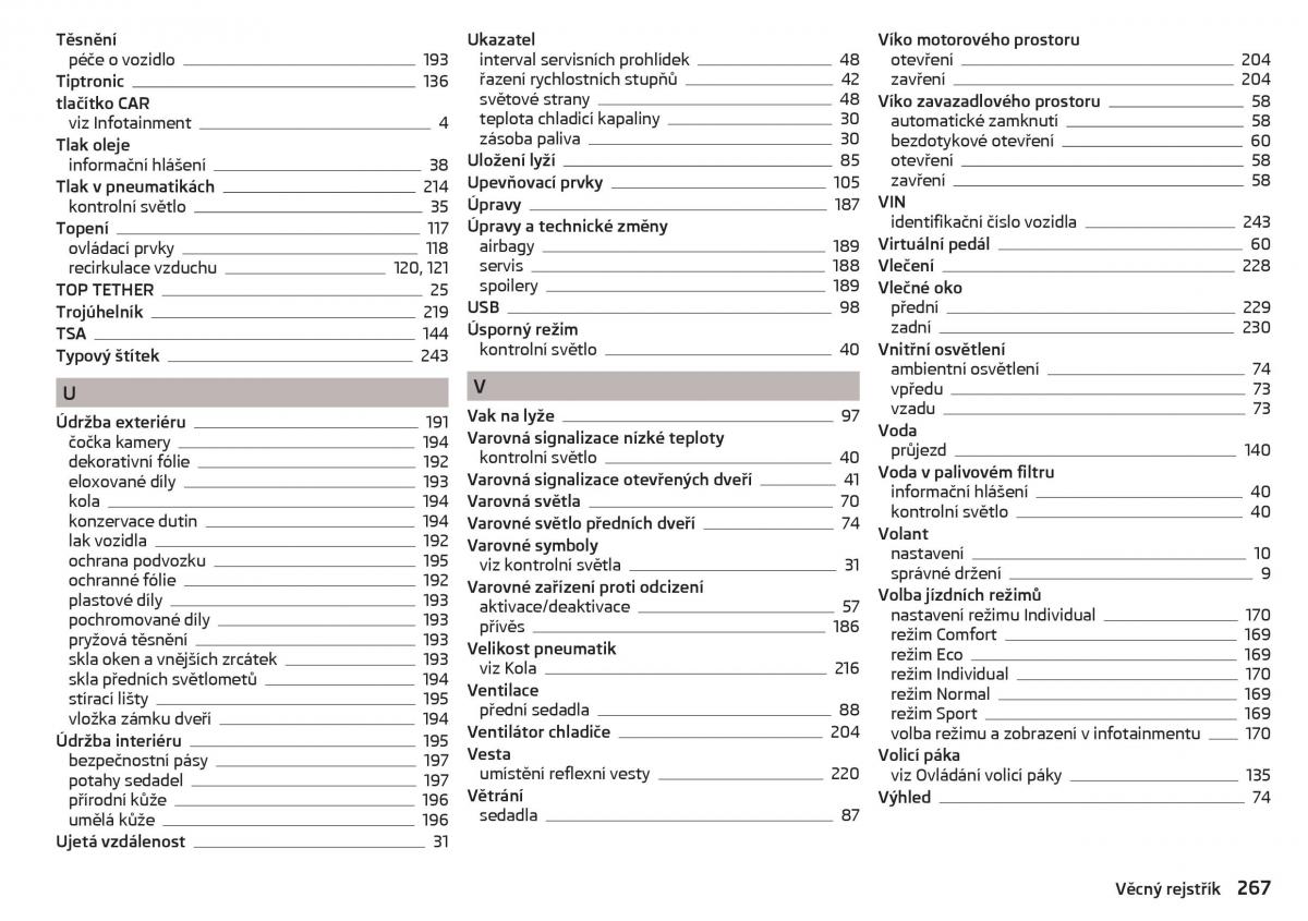 Skoda Superb III 3 navod k obsludze / page 269