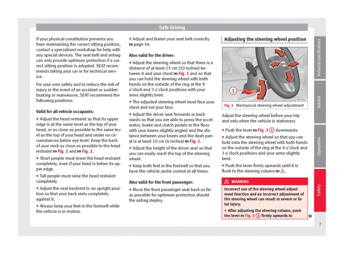 Seat Alhambra II 2 owners manual / page 9