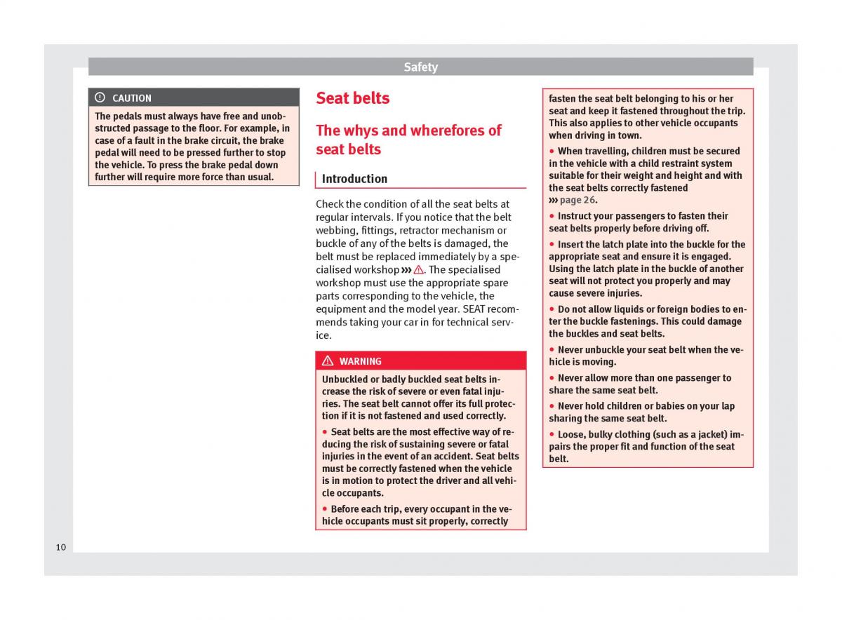 Seat Alhambra II 2 owners manual / page 12