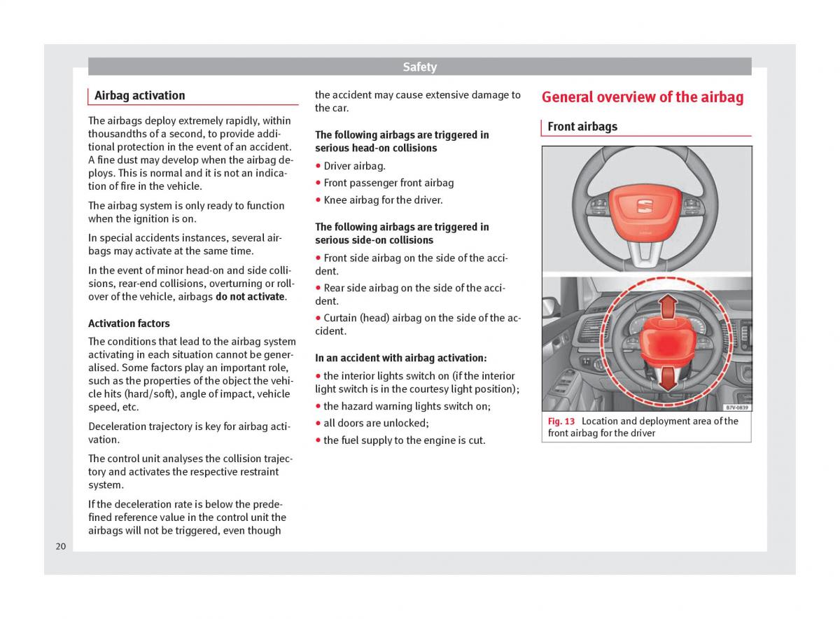 Seat Alhambra II 2 owners manual / page 22