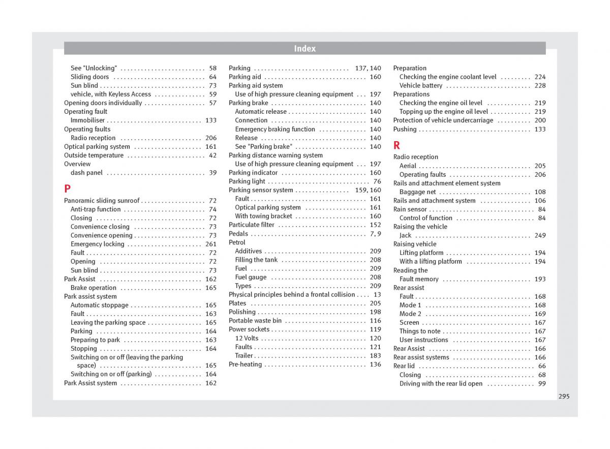 Seat Alhambra II 2 owners manual / page 297