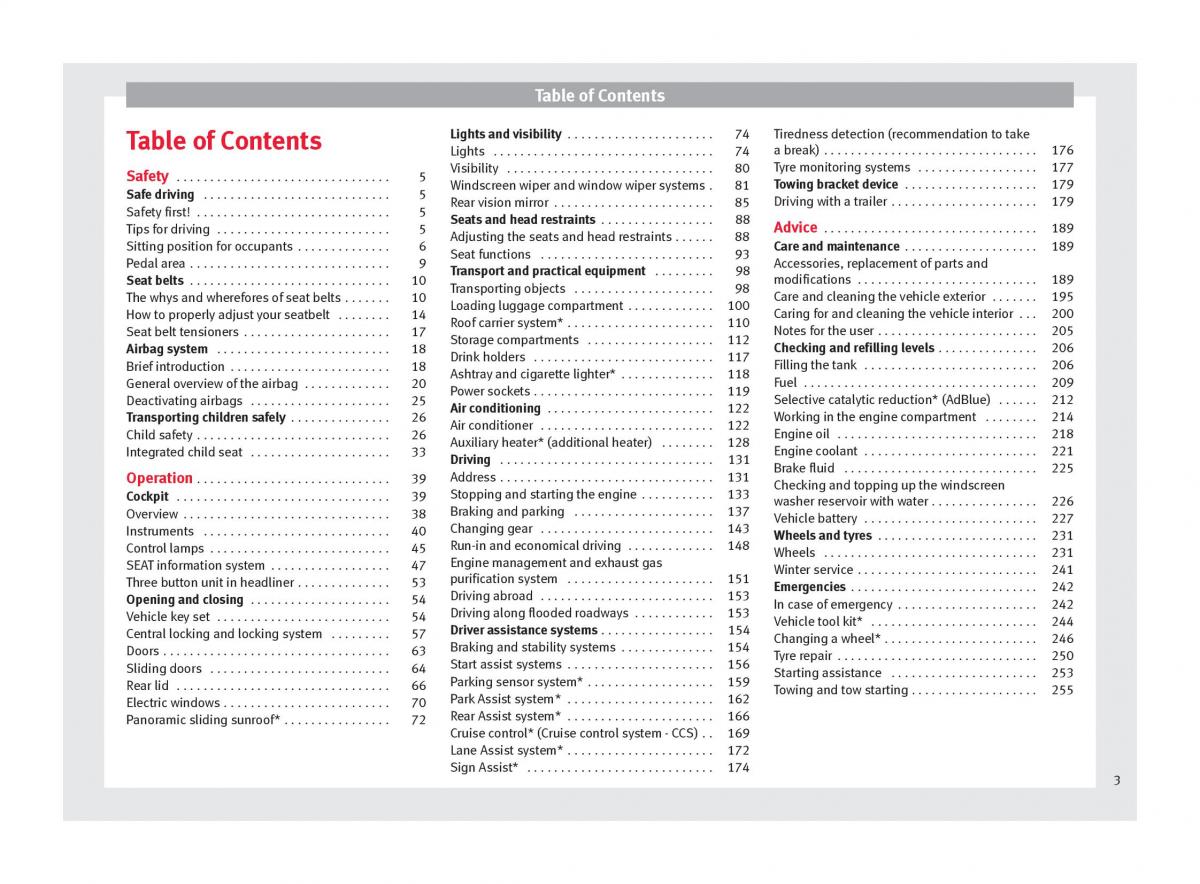 Seat Alhambra II 2 owners manual / page 5
