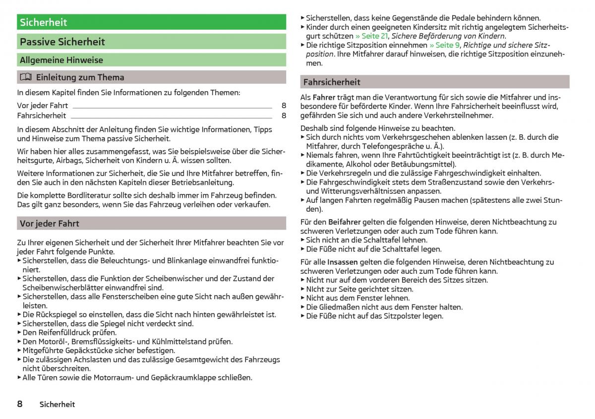 Skoda Superb III 3 Handbuch / page 10