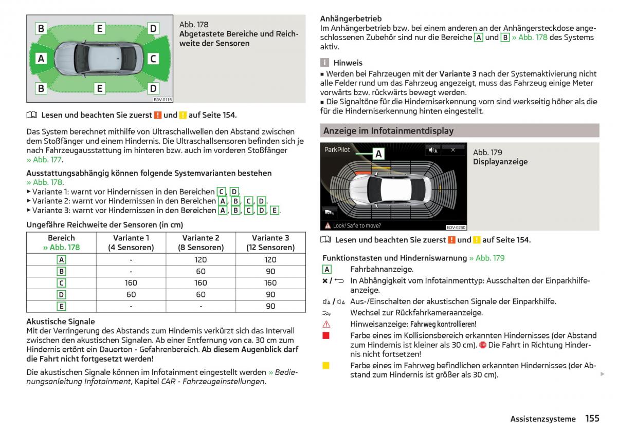 Skoda Superb III 3 Handbuch / page 157