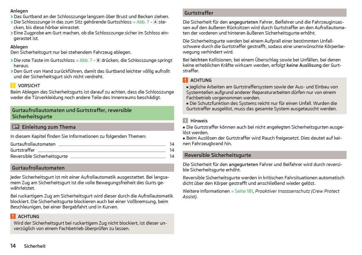 Skoda Superb III 3 Handbuch / page 16