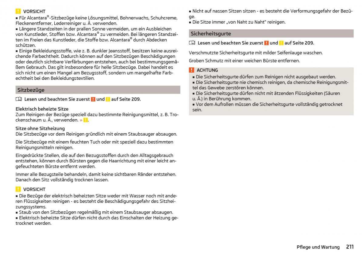 Skoda Superb III 3 Handbuch / page 213