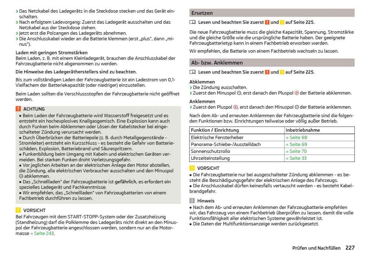 Skoda Superb III 3 Handbuch / page 229