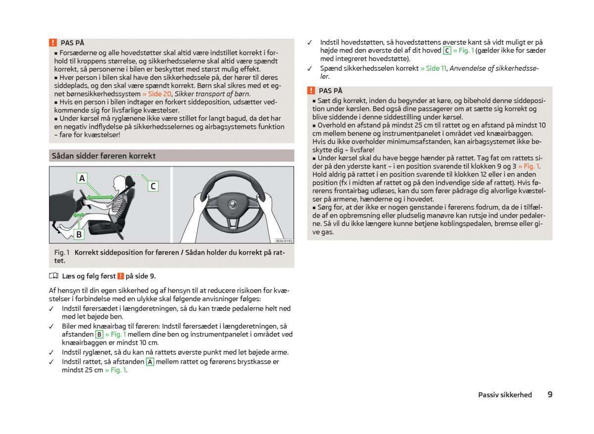 Skoda Superb III 3 Bilens instruktionsbog / page 12