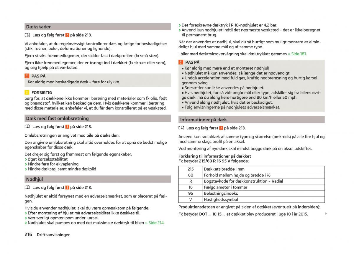 Skoda Superb III 3 Bilens instruktionsbog / page 219
