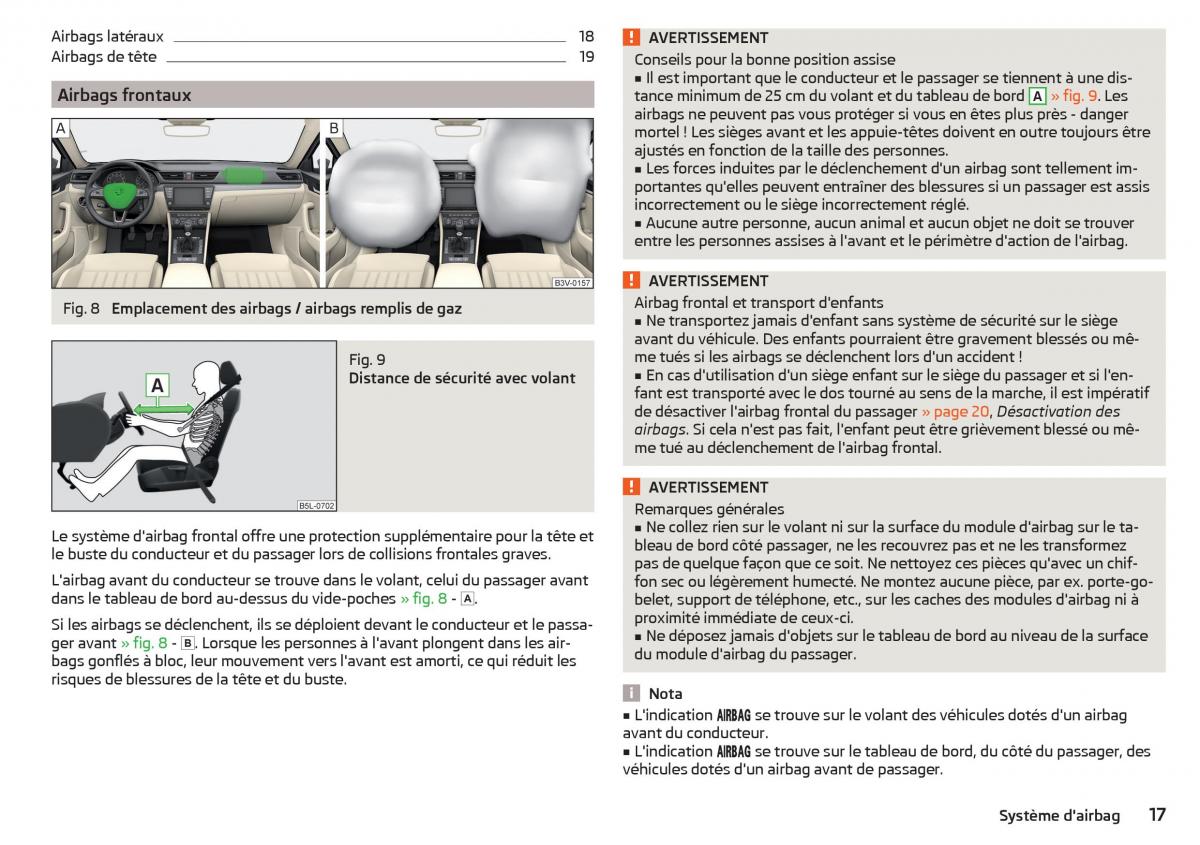 Skoda Superb III 3 manuel du proprietaire / page 19