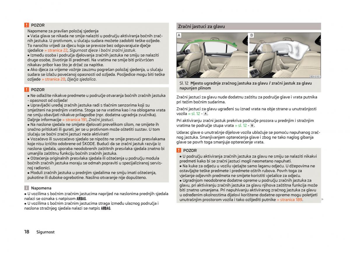 Skoda Superb III 3 vlasnicko uputstvo / page 21