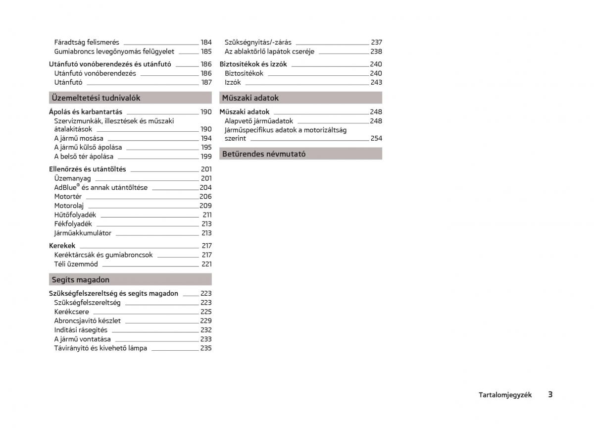 Skoda Superb III 3 Kezelesi utmutato / page 6