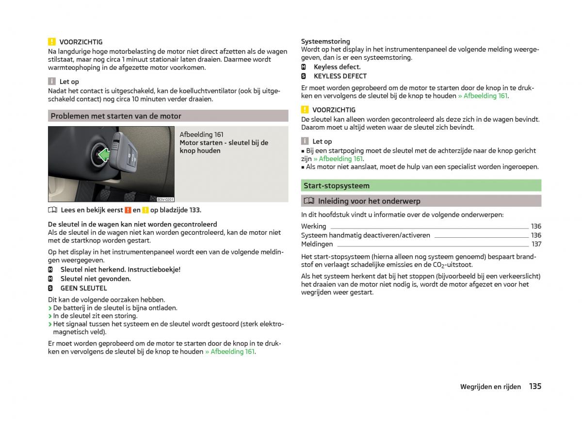 Skoda Superb III 3 handleiding / page 138